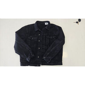 Princess Polly Black Denim Jacket XS/S Oversized Fit Women’s Button Up Jean Jack